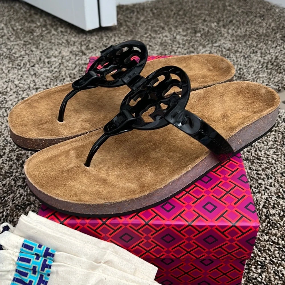 Tory Burch Black Miller Cloud Sandal, NWT
